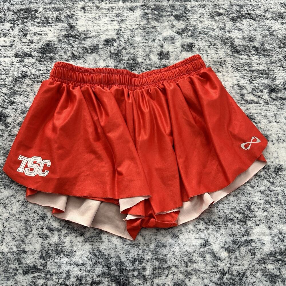 TSC Cheer‎ Camp Shortie Shorts Size Youth Large Girls Orange Nfinity